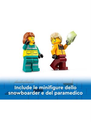 LEGO CITY 60403 - AMBULANZA DI EMERGENZA E SNOWBOARDER