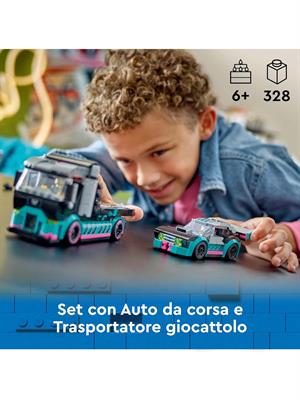 LEGO CITY 60406 - AUTO DA CORSA E TRASPORTATORE