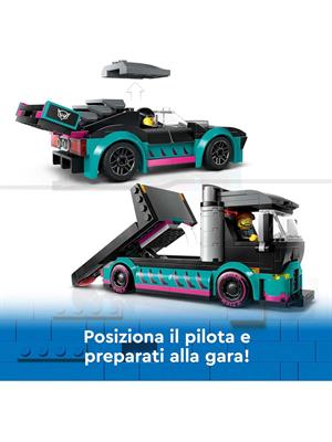 LEGO CITY 60406 - AUTO DA CORSA E TRASPORTATORE