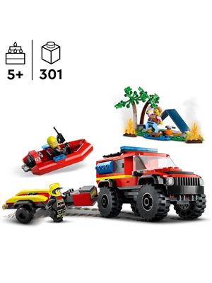 LEGO CITY 60412 FUORISTRADA ANTINCENDIO E GOMMONE DI SALVATAGGIO