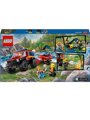 LEGO CITY 60412 FUORISTRADA ANTINCENDIO E GOMMONE DI SALVATAGGIO