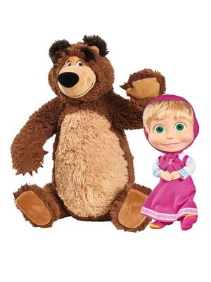 MASHA SET PELUCHE ORSO 43CM CON BAMBOLA MASHA 23CM