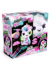 AIRBRUSH PLUSH UNICORN BRILLA AL BUIO