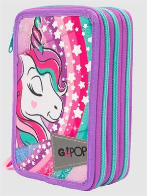 GOPOP/23 ASTUCCIO 3ZIP UNICORNO